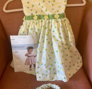 Sewing Simplicity 9117 – Baby Girl Dress and Headband